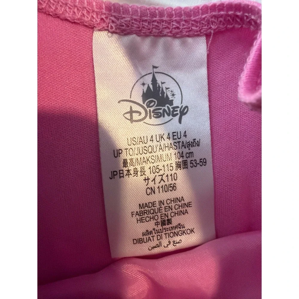 Disney Minnie Mouse Pink Polka Dot Costume Dress Girls Size 4 Sequin Tulle